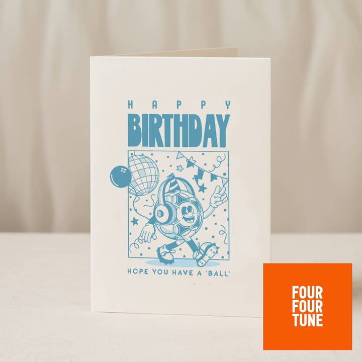 Blue Iris Designs Co - Wholesale Birthday card - Happy Birthday football 5x7/A6 card- Collab X FFT