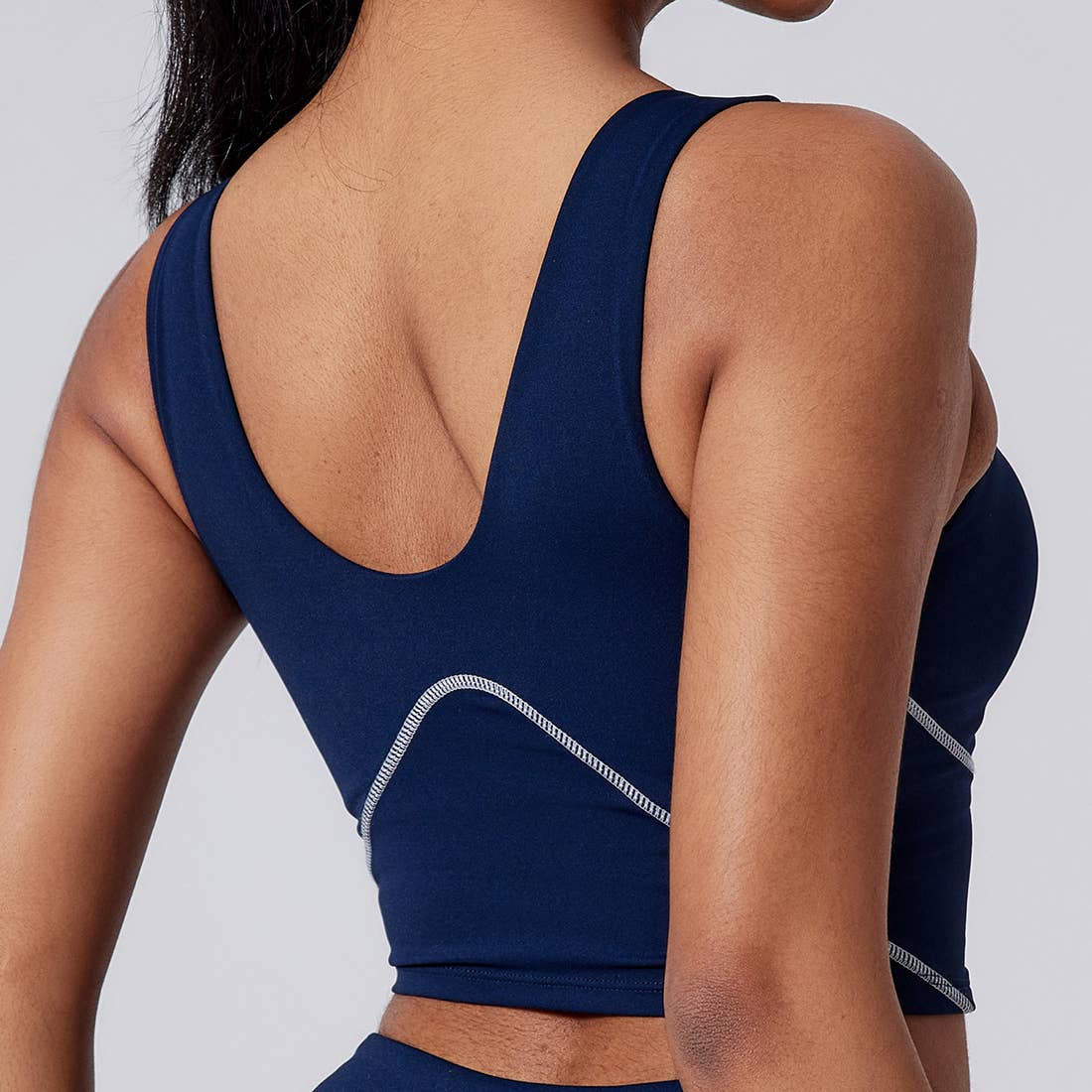 Sodalemon - Wholesale Athletic Top - Women's - Women Wide Strap Built-In Bra Support Yoga Workout Tank Top9