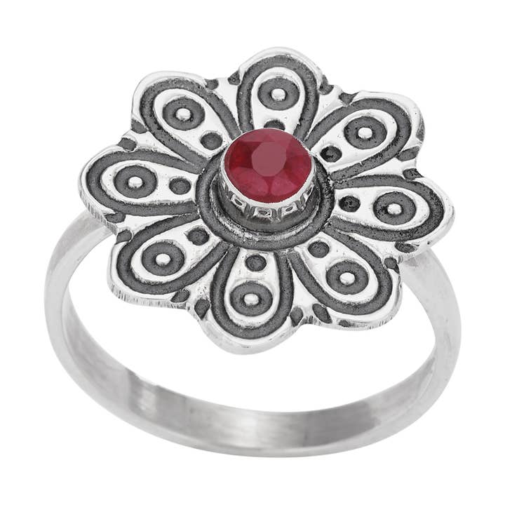 Chili Pepper Sterling Silver and Ruby Ring for wholesale by Tiger Mountain Jewelry
