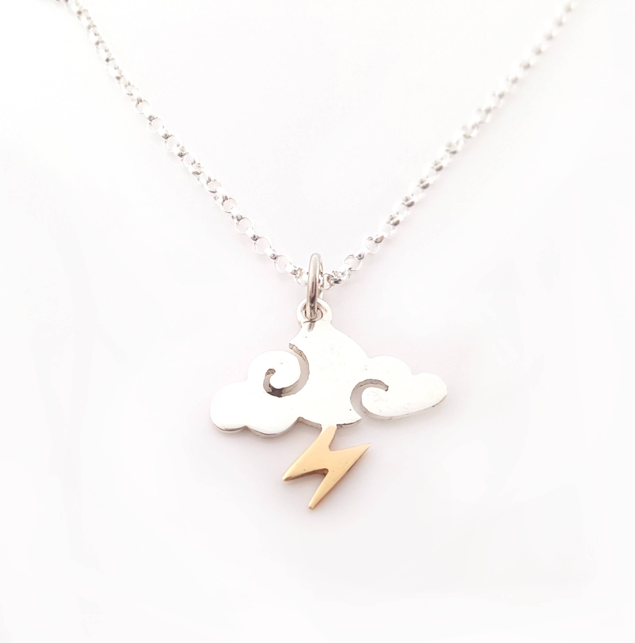 CY Design Studio - Wholesale Pendant/Charm Necklace - Storm Cloud Charm Sterling Silver Necklace 2