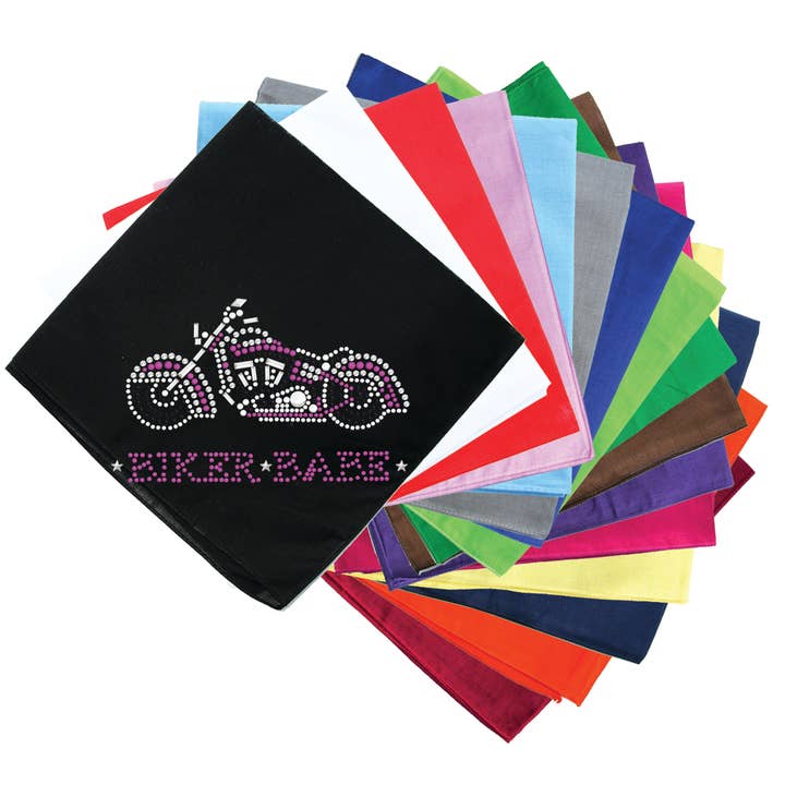 Bandanas para cães Biker Babe e motocicleta rosa por atacado de Dog in the Closet