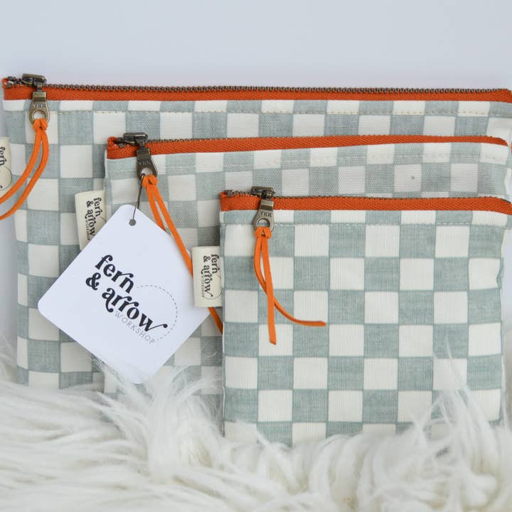 Fern & Arrow - Vendita all'ingrosso Portamonete - Donna - Borsa per Trucco a Quadretti Boho Chic per Lei1