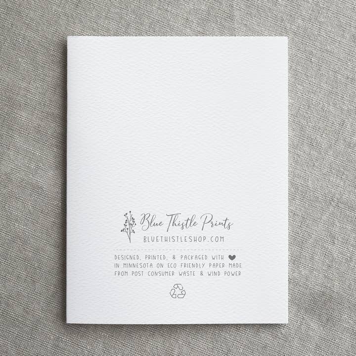 Blue Thistle - Wholesale Everyday Greeting Card - Boxed Set of 6 or 12 Botanical Greeting Cards, Plant cards