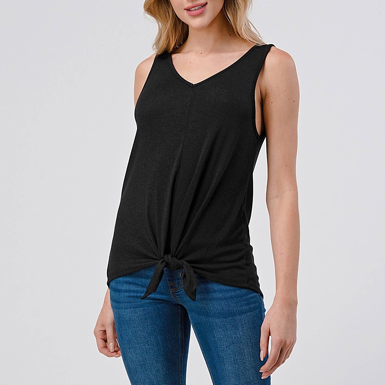 Heimious - Vente Débardeur – femme - Débardeur en tricot à encolure en V et coupe décontractée, T5866