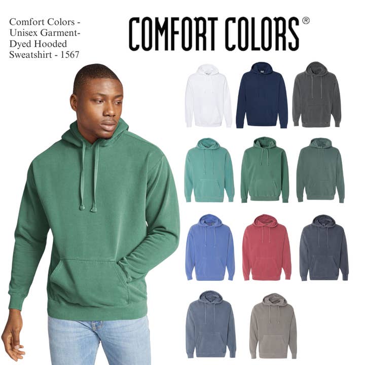 Comfort Colors 1567 Garment-Dyed Hooded Sweatshirt for wholesale by MYES BULK APPAREL