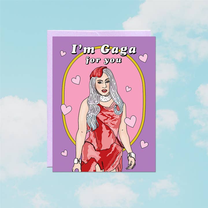 Party Mountain Paper co. - Wholesale Valentine's Day Card - Gaga For You | Last Chance