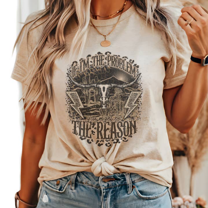 Trendznmore - Wholesale T-Shirt (Graphic) - Women's - If I'm the Problem Country Western Graphic T-Shirt