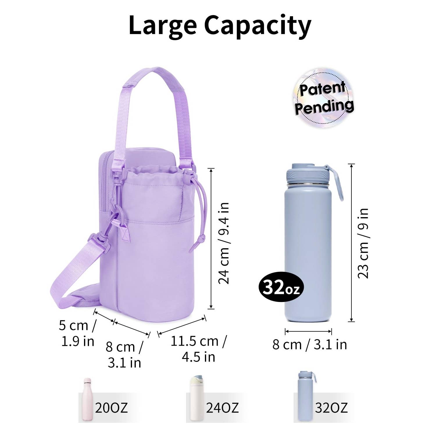 wandf – wholesale Crossbody-väska – Unisex – Vattenflaskhållare med telefonficka för vandring29