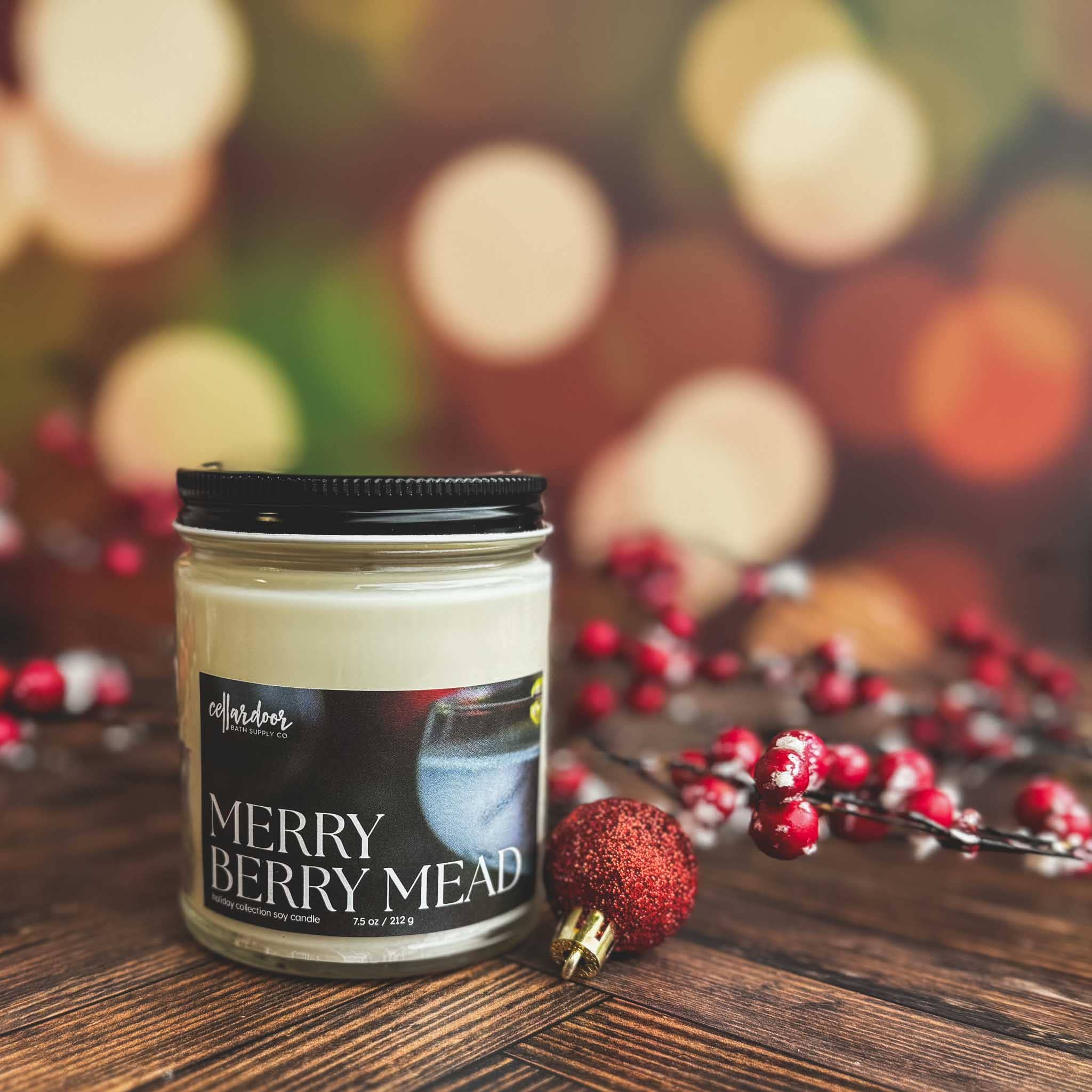 Cellar Door Bath Supply Co. - Wholesale Jar/Filled Candle - Merry Berry Mead - 7.5 oz Soy Candle0