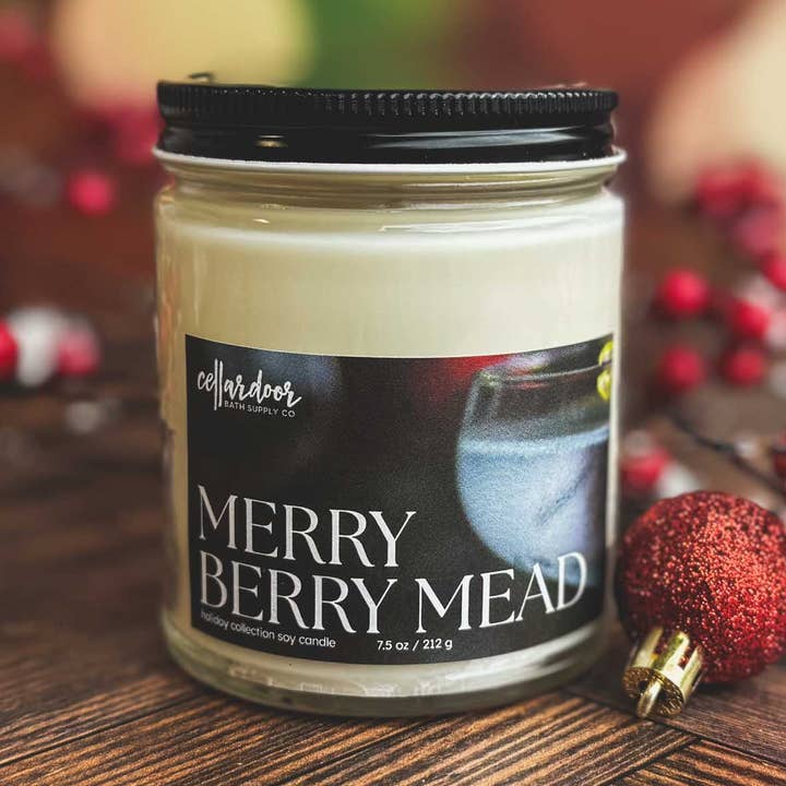 Cellar Door Bath Supply Co. - Wholesale Jar/Filled Candle - Merry Berry Mead - 7.5 oz Soy Candle0