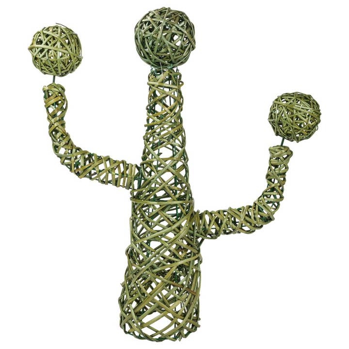 Creaciones Meng - Venta al por mayor Artículo decorativo de mesa - Cactus decoracion de mimbre verde
