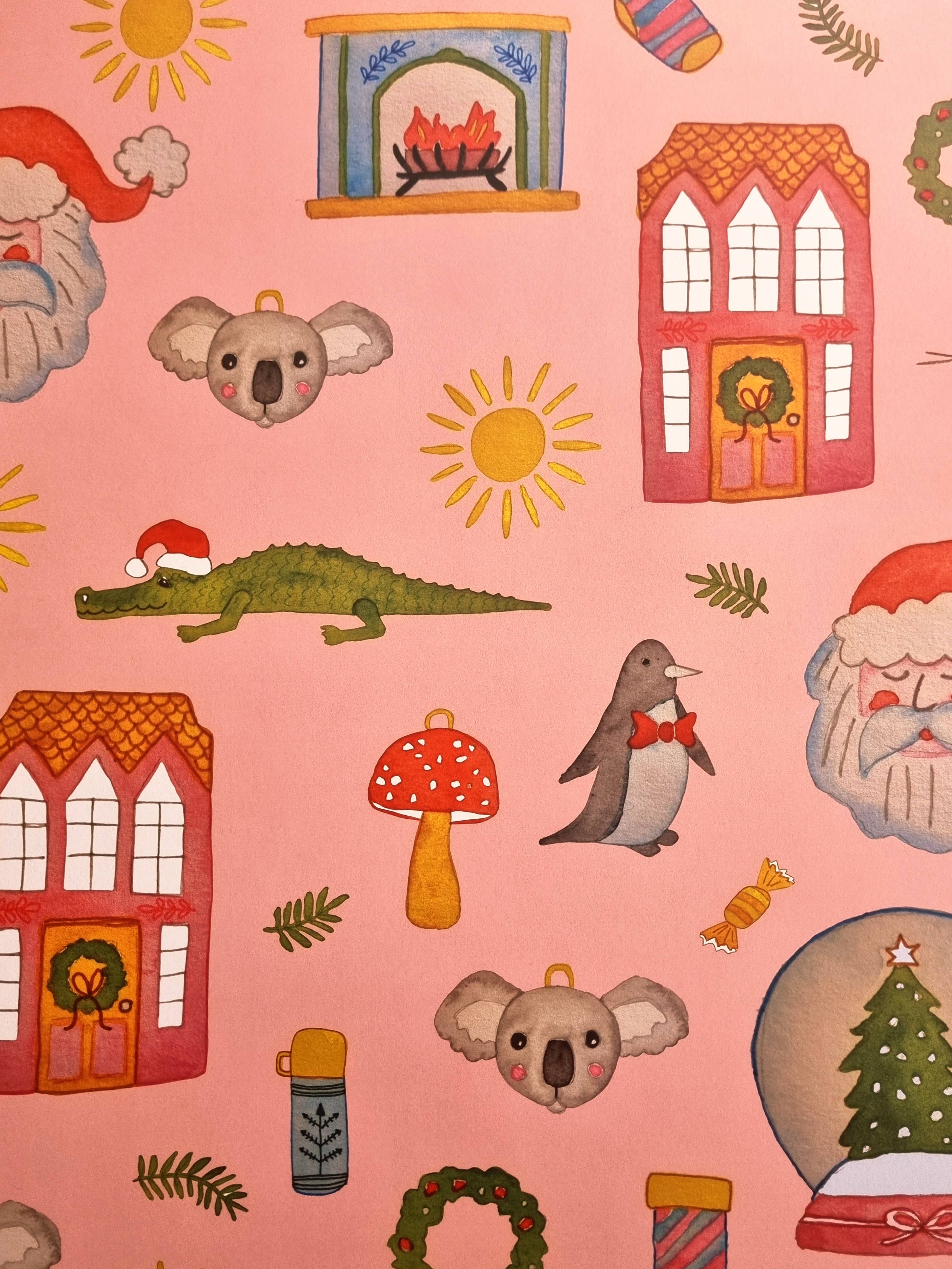 Bosa Art Co - Wholesale Flat wrap - Wrapping Paper / Joyful Christmas4