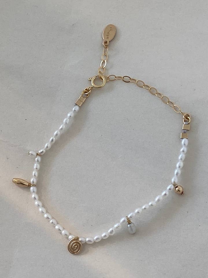 Medley Bracelet- Pearl for wholesale by Marida Jewelry