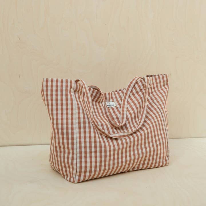 Gabrielle Paris - Wholesale Tote Bag - Women's - Gingham cotton handbag