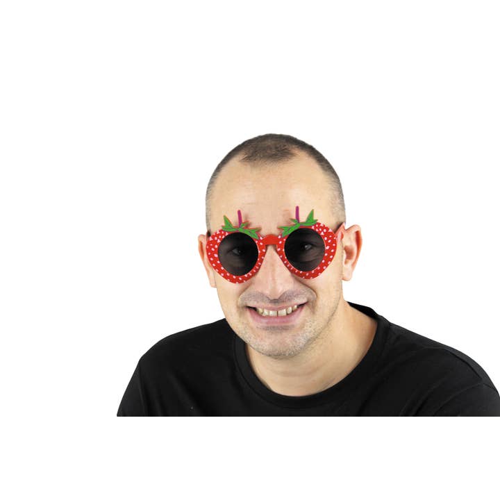 Party Pro – Engroshandel Kostume - Voksen – Solbriller formet som jordbær1