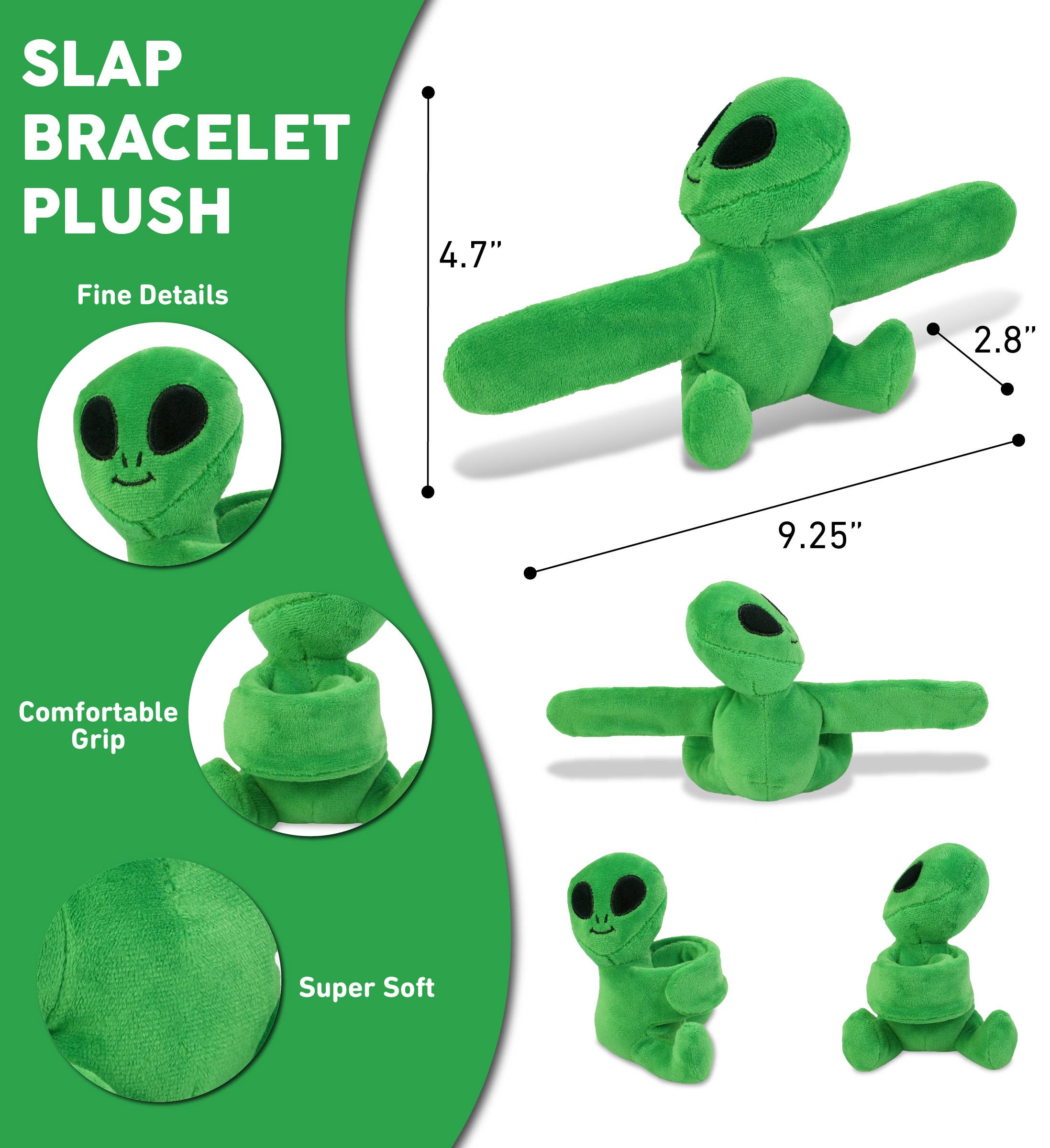 Cota Global – Engroshandel Plyslegetøj - Børn og baby – Slap-armbånd plysdyr - Alien2