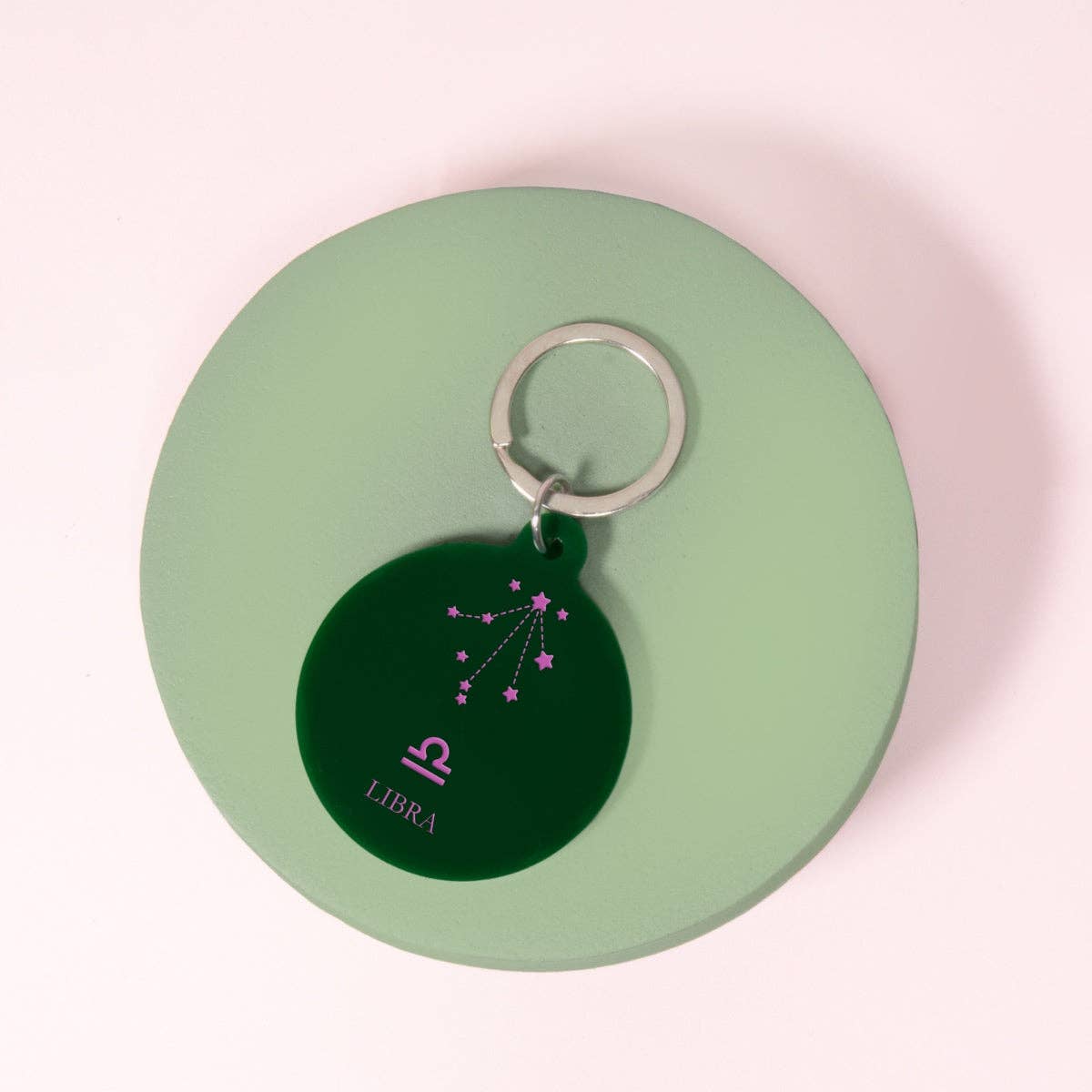 Flamingo Candles – wholesale Keychain – Unisex – Libra Zodiac Illustration Keytag0