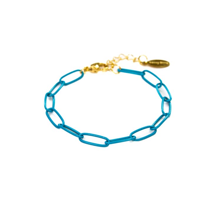 Savvy Bling - Wholesale Link & Chain Bracelet - Enamel 16+ Colors paperclip chain link bracelet2