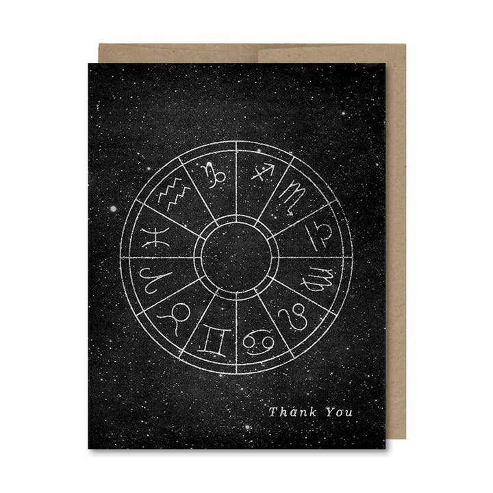 The Galek Sea - Wholesale Thank You Card - Thank You Horoscope Wheel Card0