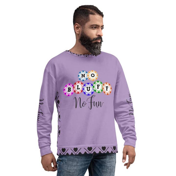 Ingen Bluff Ingen Sjov, Begrænset Udgave, Sweatshirt, Lilla for engroshandel hos No Fun Company