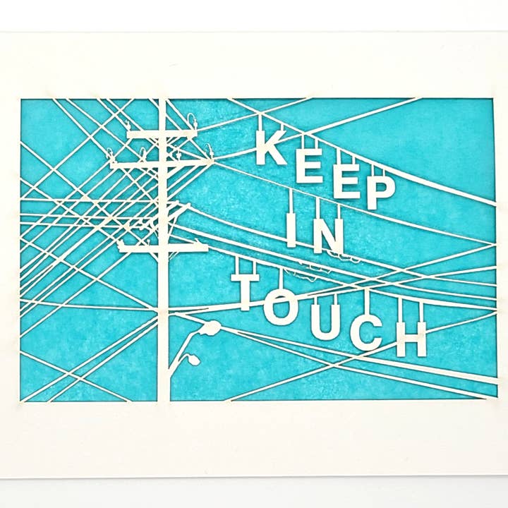 Laser Cut Friendship Card - Telephone Design for wholesale by two hermanas