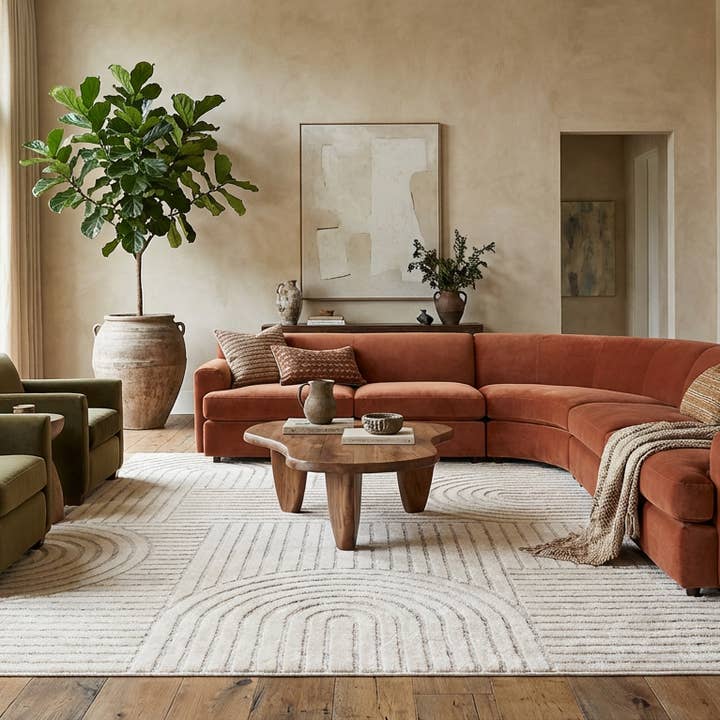 Tulum Abstract Geometric Indoor Area Rug for wholesale by Koshani