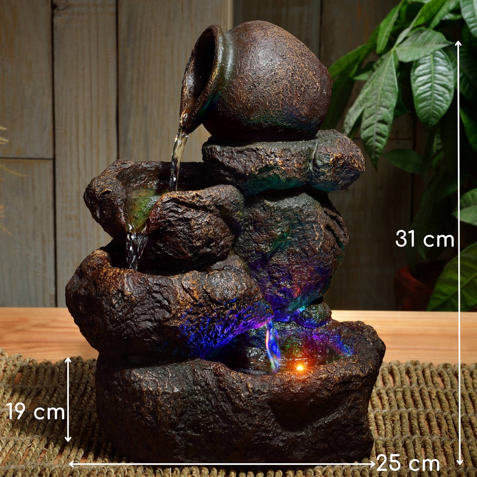 Zen'Arôme – wholesale Decorative tabletop object – Nivello Indoor Fountain with Cascading Flow3