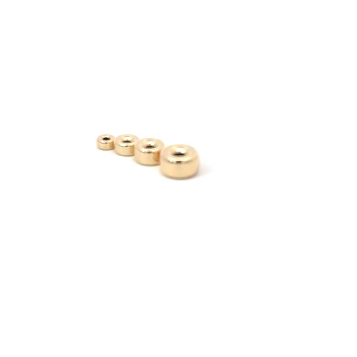 Purity Beads - Wholesale Beads - 14K Real Gold Filled Rondelle Beads | Smooth Bead/Spacers | Available in Four Sizes: 3.2mm,4.0mm,5.3mm,6.0mm | 8Pcs To 40Pcs. Per Pack |2