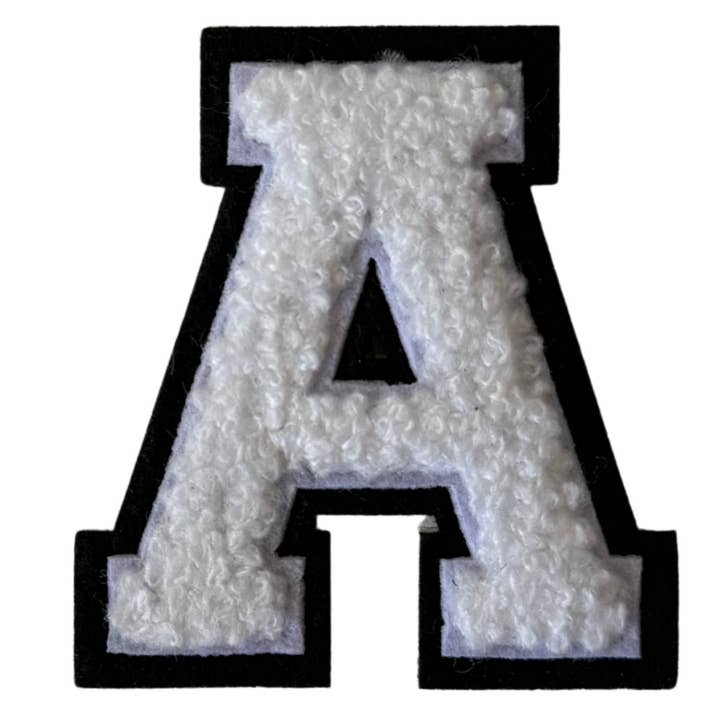 White & Black Varsity Letter Sticker & Iron On and other Purchase Wholesale chenille varsity letters. Free Returns & Net 60 Terms on Faire trending on Faire.