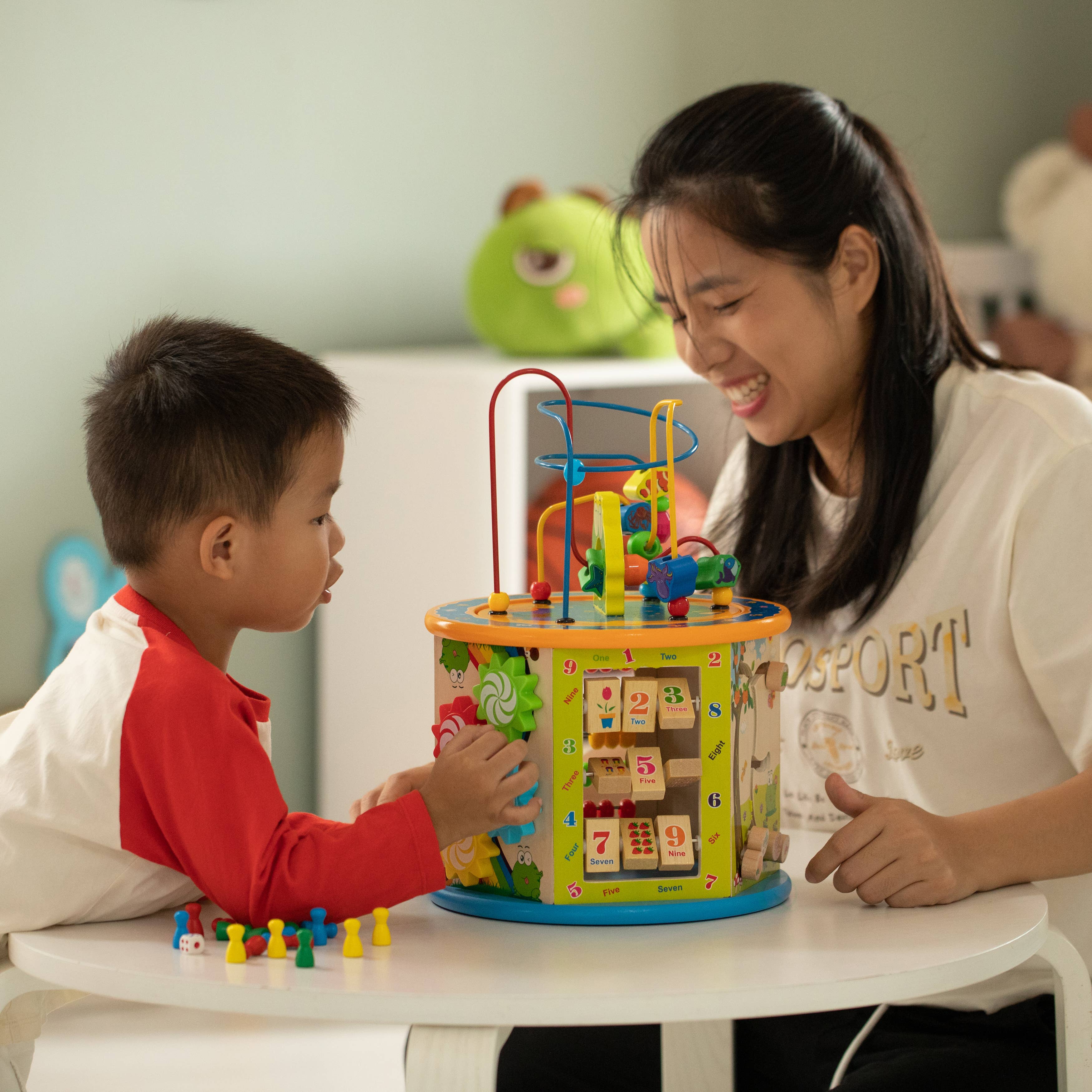 Quickway Imports – Engroshandel Trælegetøj - Børn – 8-i-1 farverig trælegetøjsaktivitet for børn16