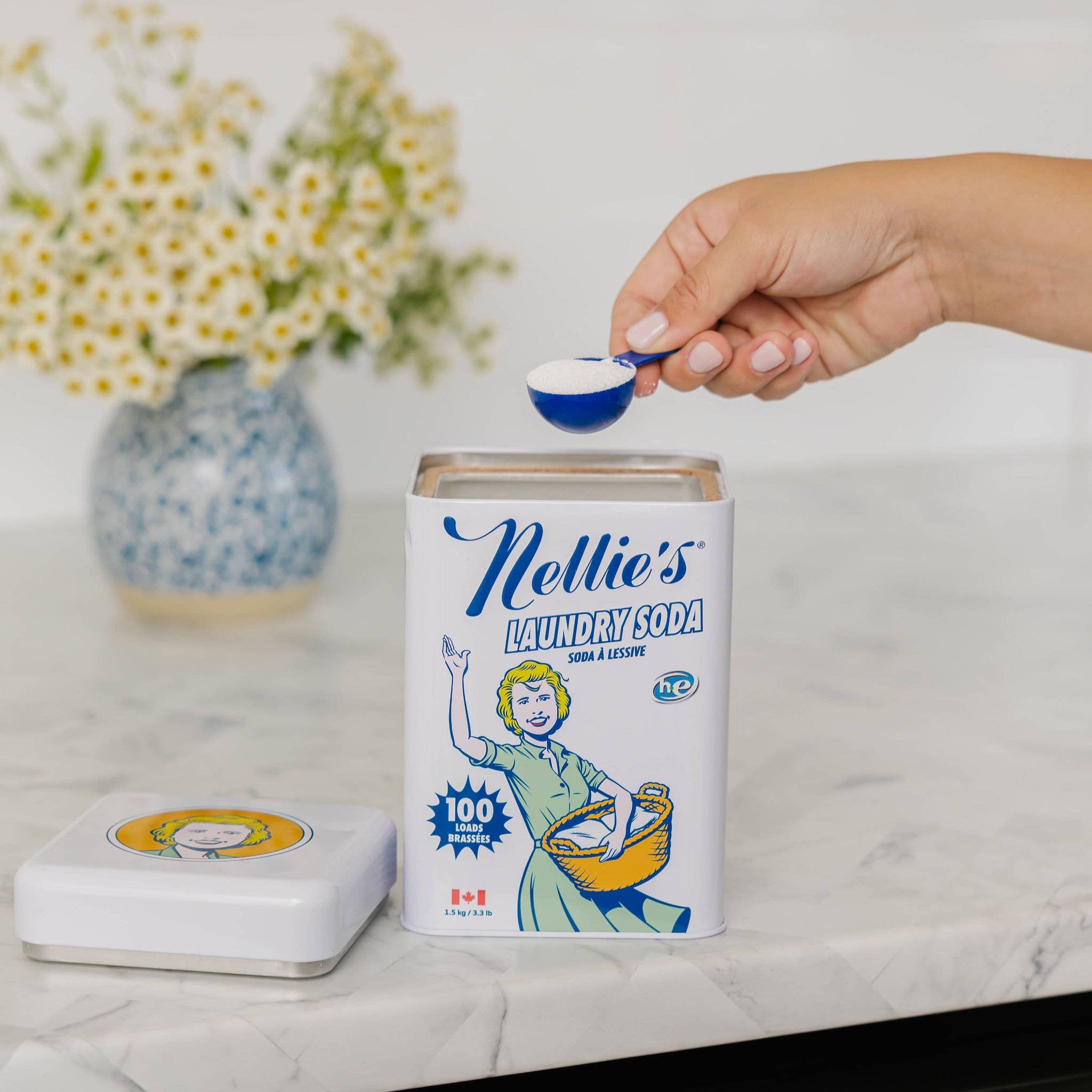 Nellie's Clean - Vente Lessives en poudre/dosettes - Détergent à lessive en boîte pour 100 lavages1