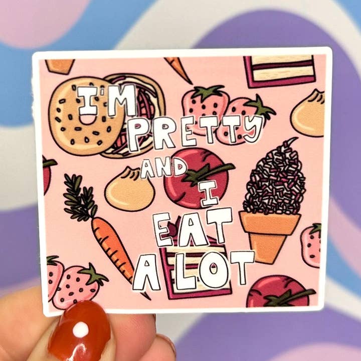 Sono carina e mangio molto adesivo per la vendita all'ingrosso da parte di Ordinary Joy Studio