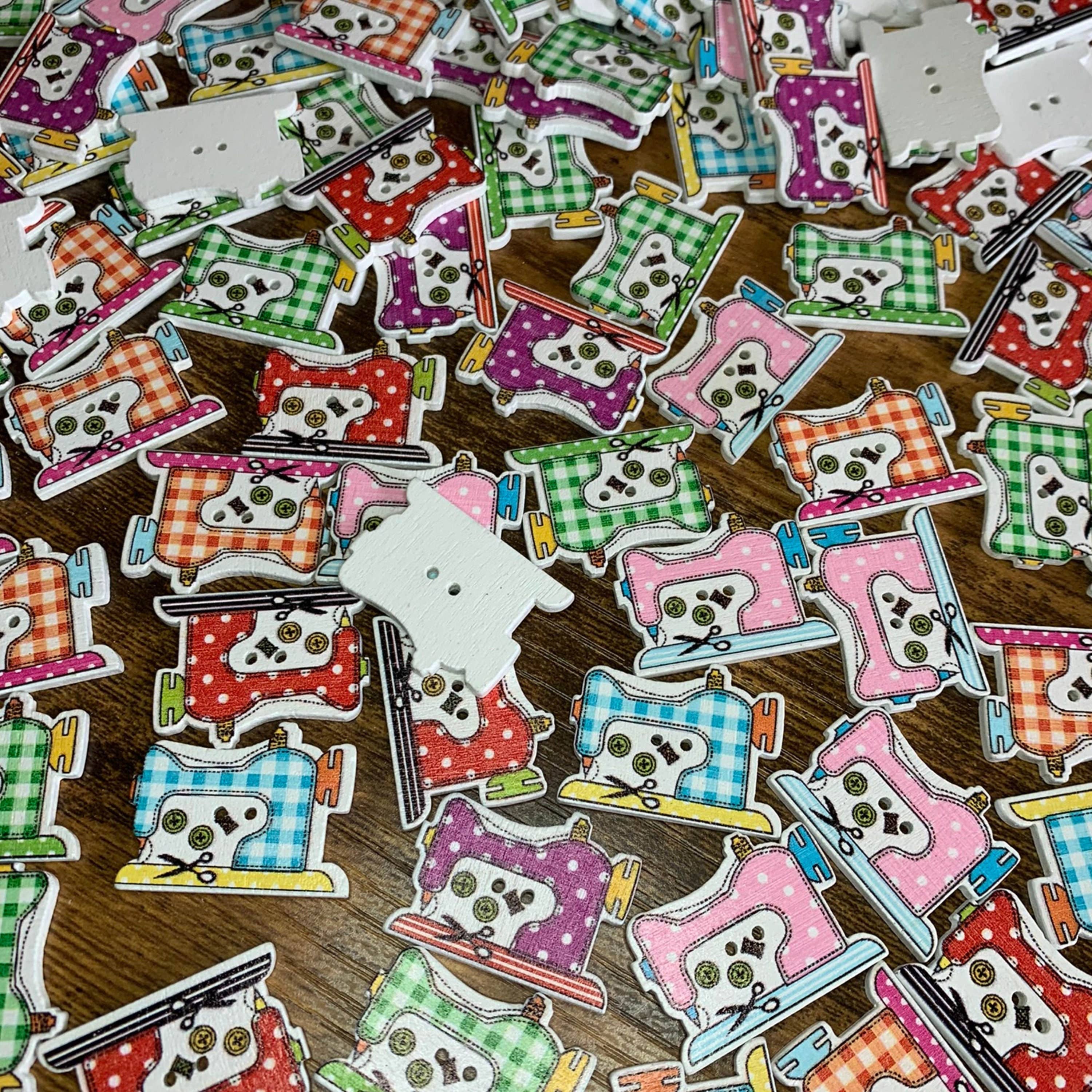 Magnifique Hearts - Vente Bouton à coudre/bouton-pression - Boutons en bois machine à coudre pour scrapbooking et loisirs créatifs0