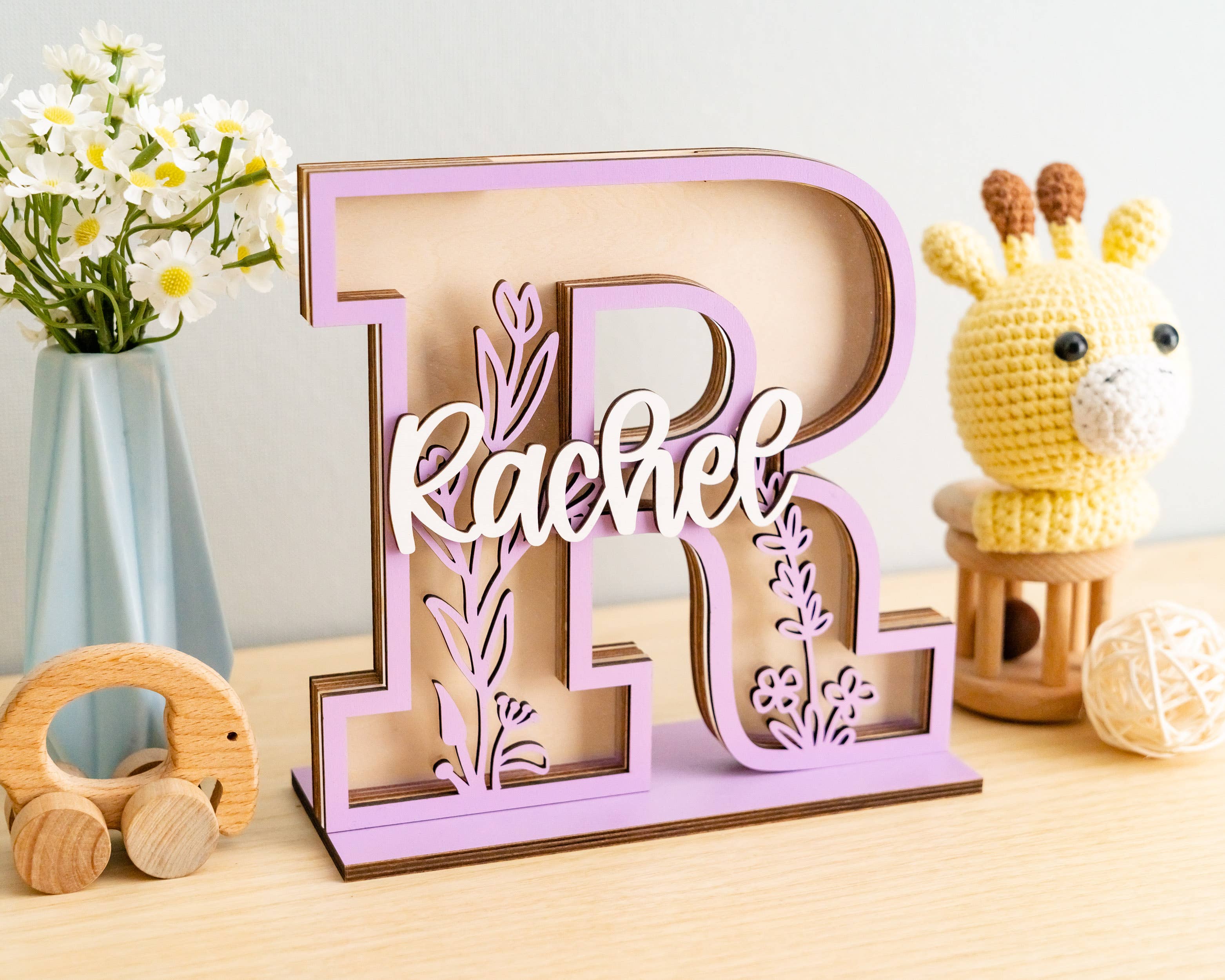 BearCrafts – Mealheiro – Criança e bebé por atacado – Cofrinho de Porquinho com Nome Personalizado - Presente para Crianças E2210