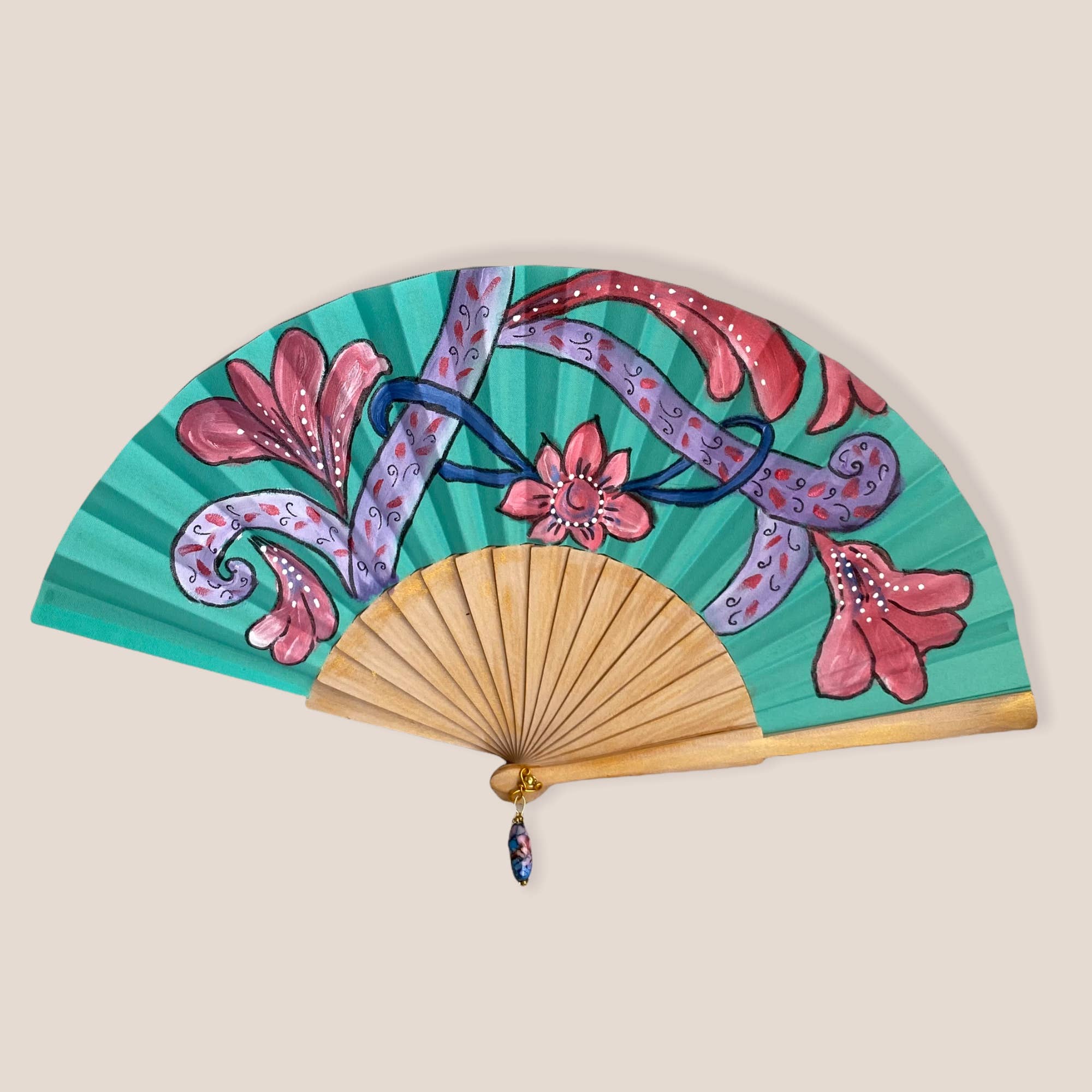 Arte e sfizio - Wholesale Handheld Folding Fan - Hand painted fans in fabric and wood14