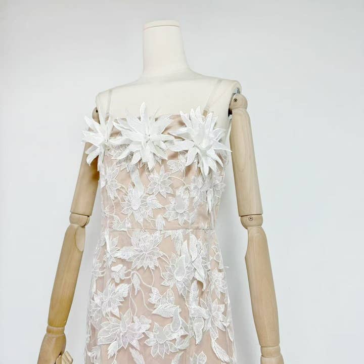 Productseeker - Vente Robe – femme - Robe d'été élégante en maille avec broderie 3D et bustier tube22