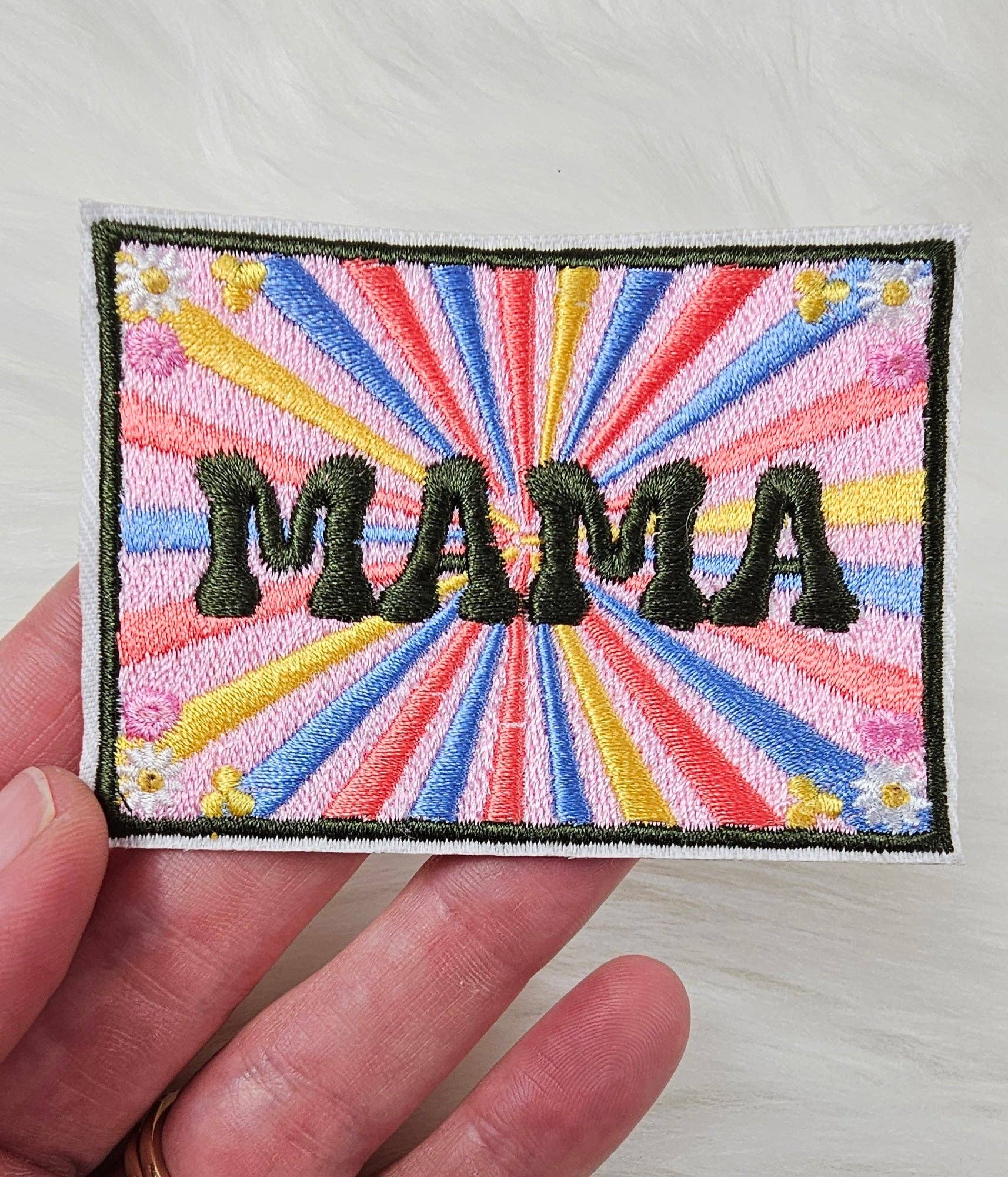 Scratch Decor - Wholesale Patch - Retro Mama Floral Patch, Mama's Bestie Patch, Mommy and Me Embroidery On Patches0