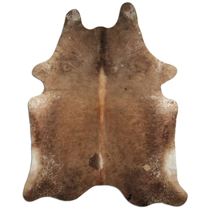 Kuhfell Teppich - L260 x B210 cm - hellbraun weiß für den Großhandel von Livarto UG (haftungsbeschränkt)