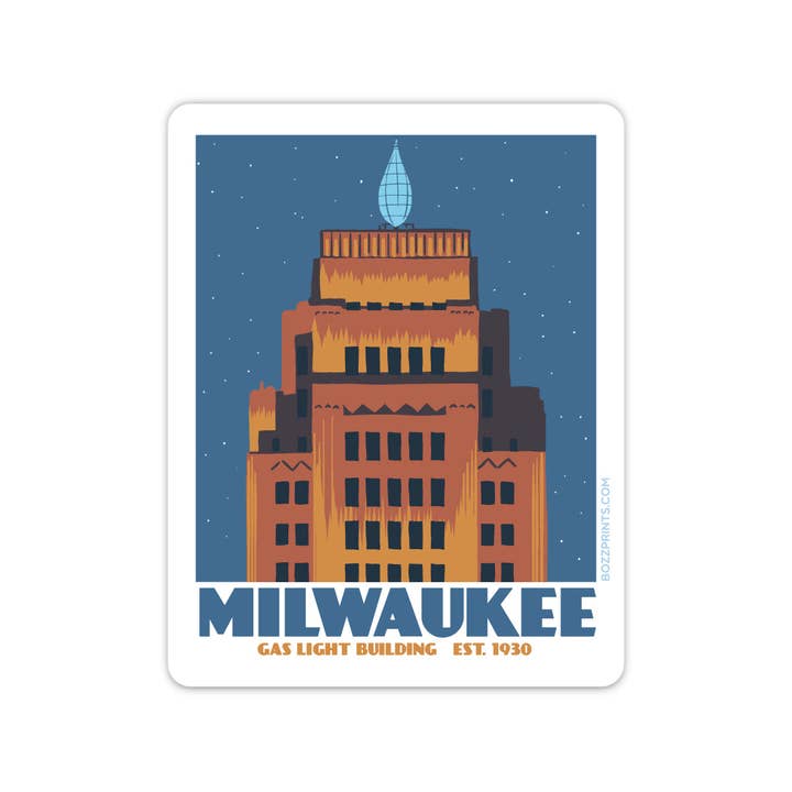 Bozz Prints - Wholesale Sticker - Milwaukee Gas Light Building