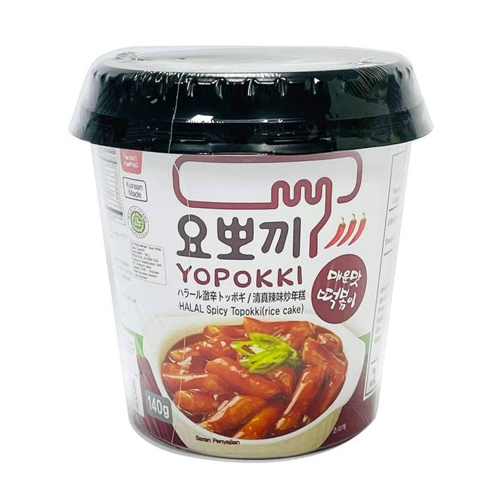 utoppa GmbH - Wholesale Rijst - Yopokki Pittige Topokki (Rijstcake) 140 g0