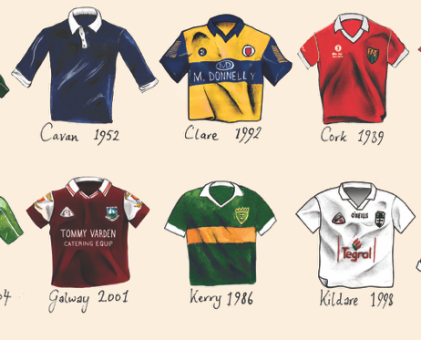 Maktus - Wholesale Art Print - GAA Jerseys Of The 32 Counties A3 Print2