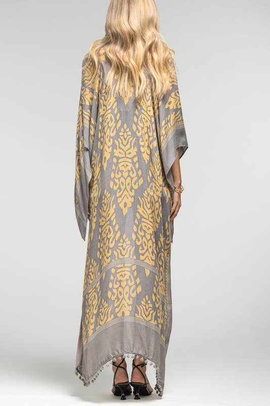 Shop Neighbors - Wholesale Kimono - Women's - Damask Print Kimono with Sleeves4