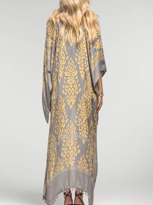 Shop Neighbors – wholesale Kimono - Dam – Damast Print Kimono med ärmar4