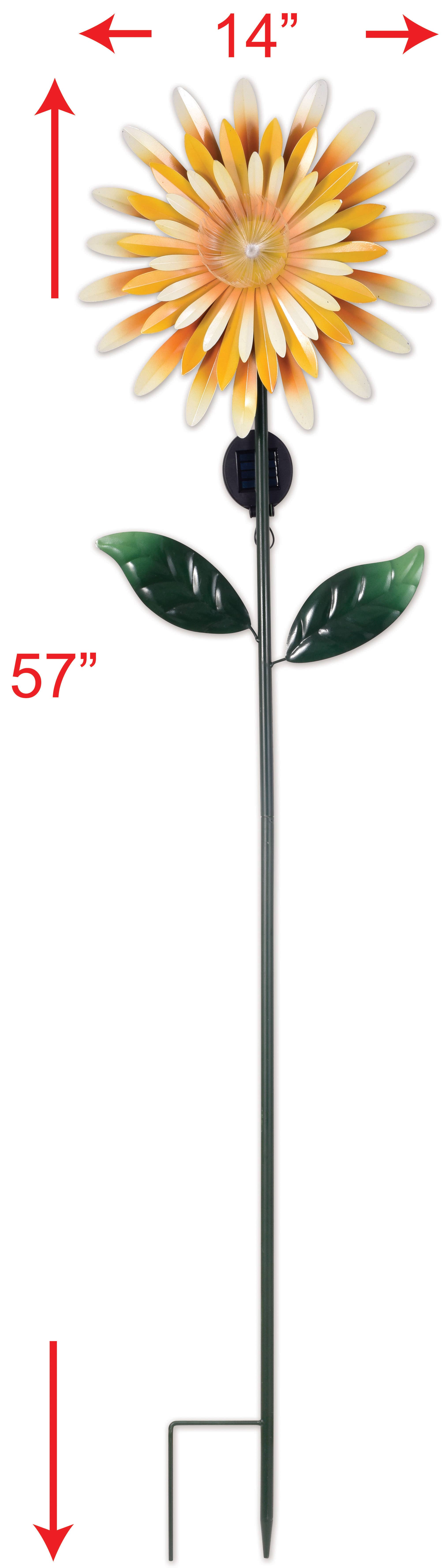 Sunset Vista Designs - Venta al por mayor Postes de jardín/césped - Estaca solar de fibra óptica amarilla3