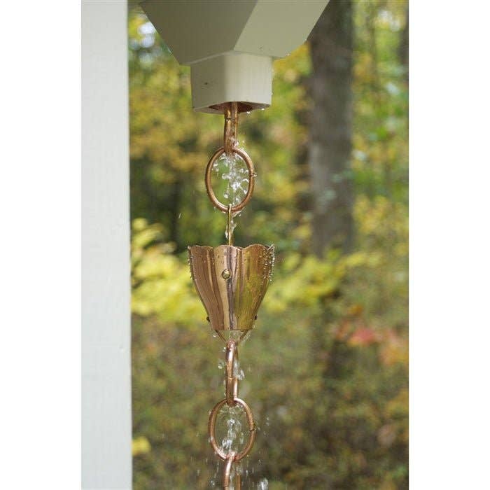 Good Directions - Wholesale Outdoor Ornament/Decor - Crocus Rain Chain - 8.5 ft., with 6 Large Cups