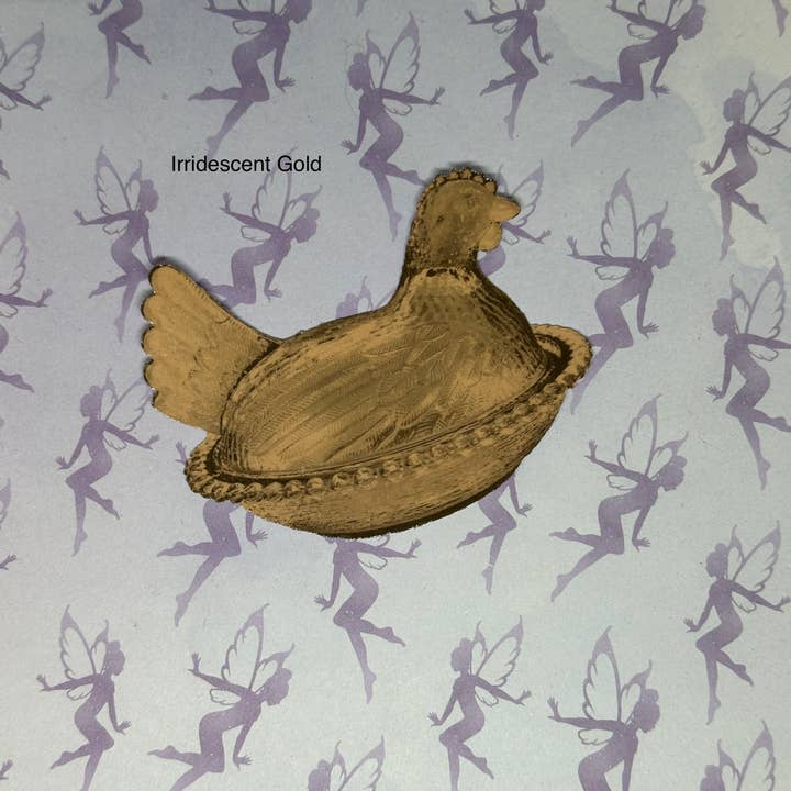 My Graphic Fairy Designs - Wholesale Sticker - Hen on Nest Sticker, Gold Collection