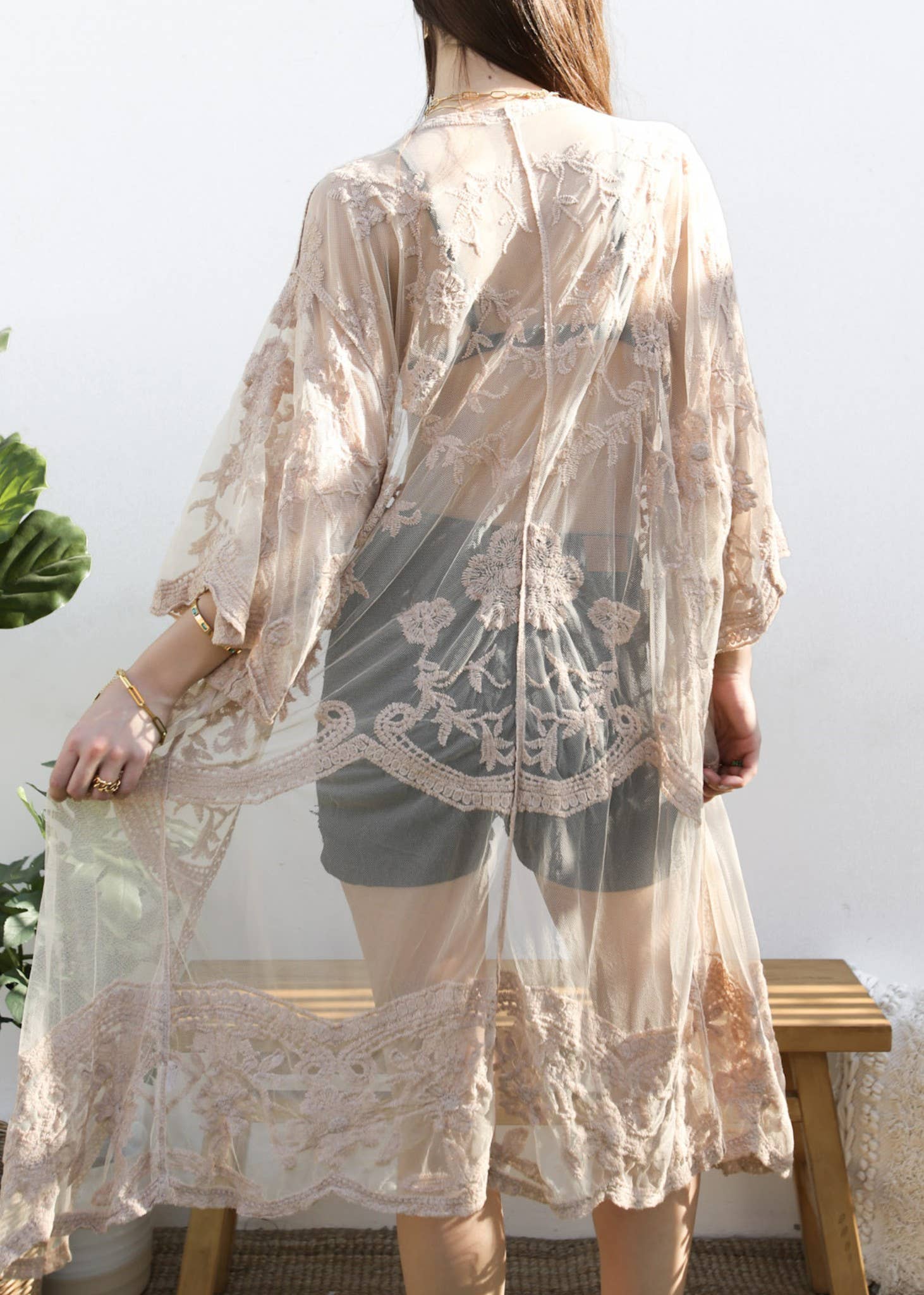 Anna Kaci Wholesale - Wholesale Kimono - Women's - Embroidered Floral Butterfly Kimono Cover Up Cardigan27