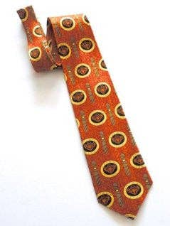 Cravate orange thème cigare Pangborn pour la vente par Pangborn Collection