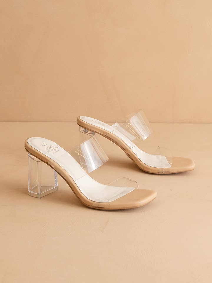 The Emma Clear | Invisible Block Heel for wholesale on Faire