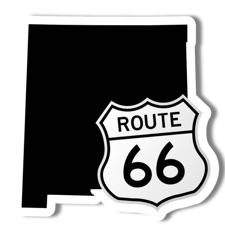 New Mexico and Route 66 Highway Sign - 3" Vinyl Sticker for wholesale by National Parks and Beyond